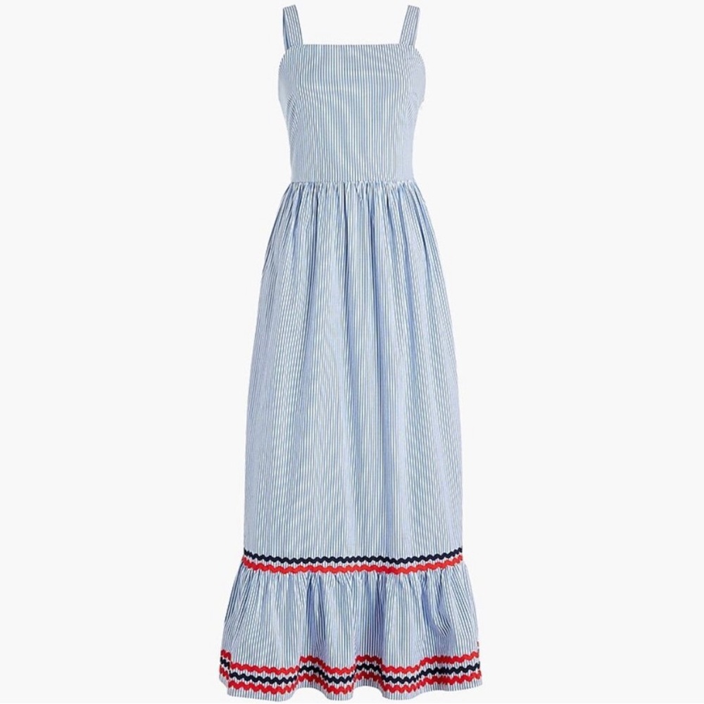 J. Crew - Tiered Maxi Dress With Rickrack Trim